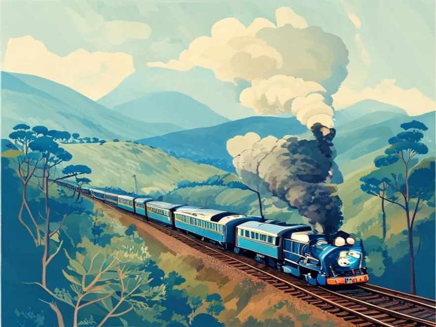 Painted scene from Ooty