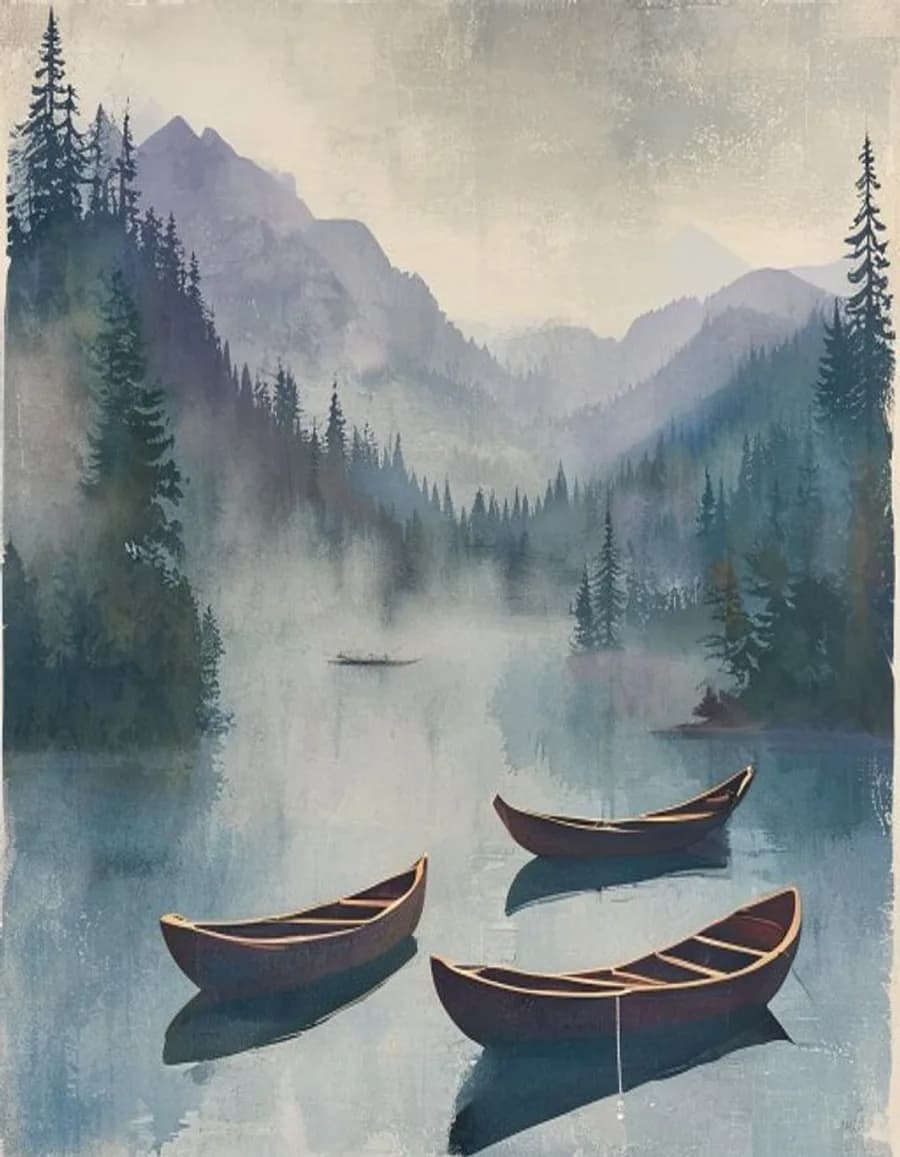 Kodaikanal — painted travel poster